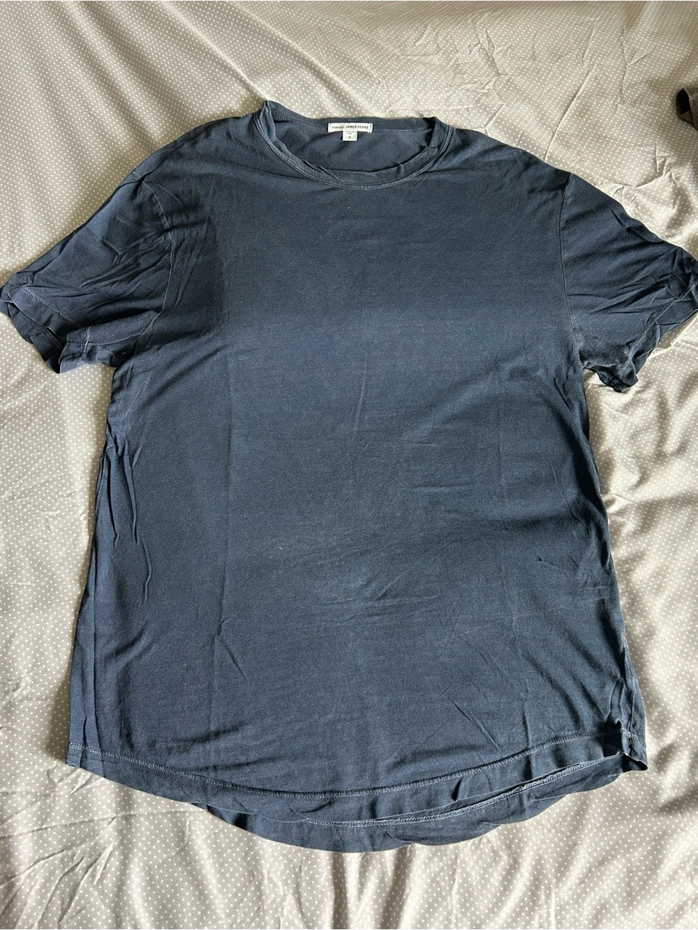 James Perse Navy Short Sleeve Crewneck Tee